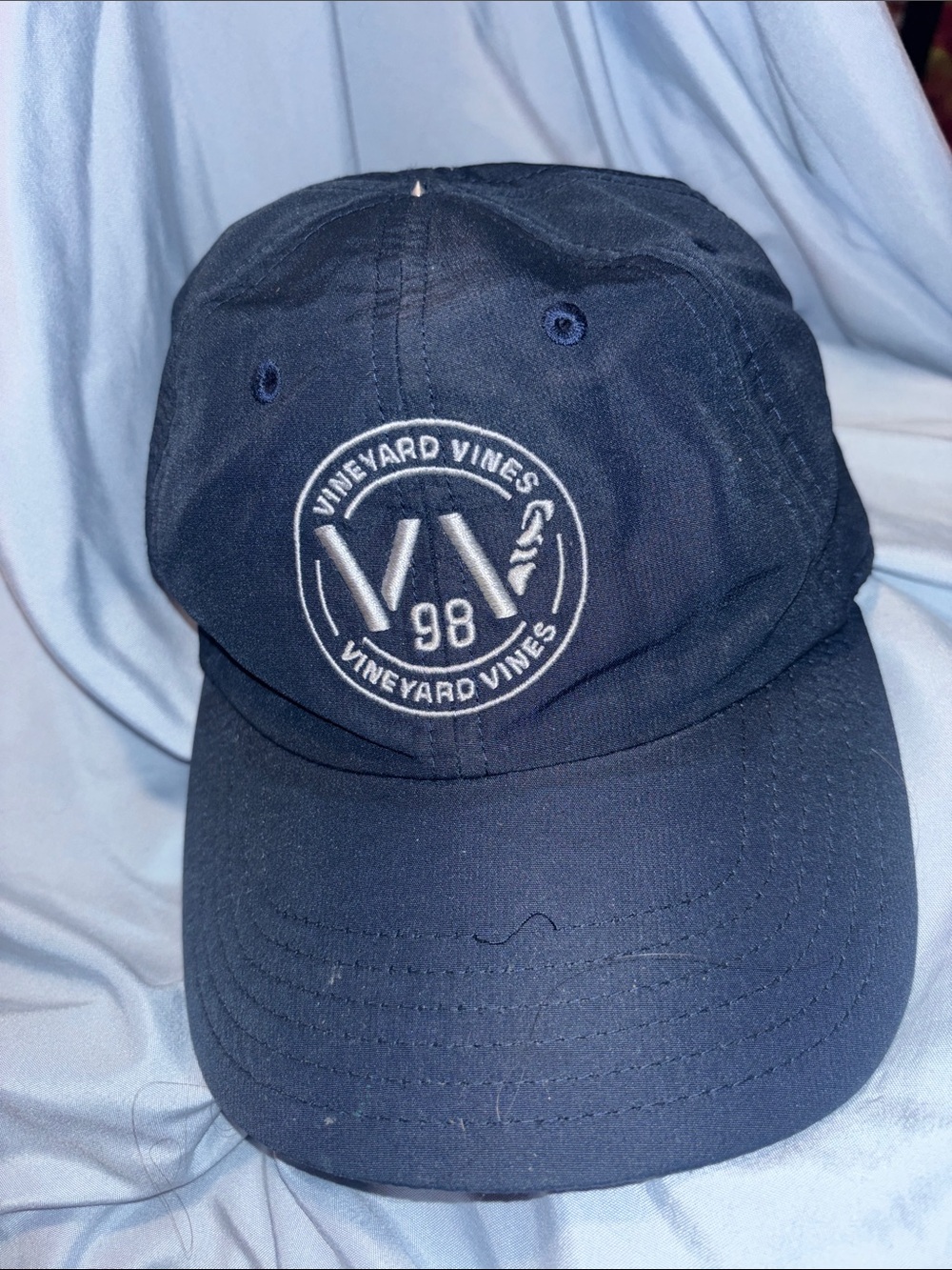 Vineyard Vines Navy Logo Patch Baseball Hat